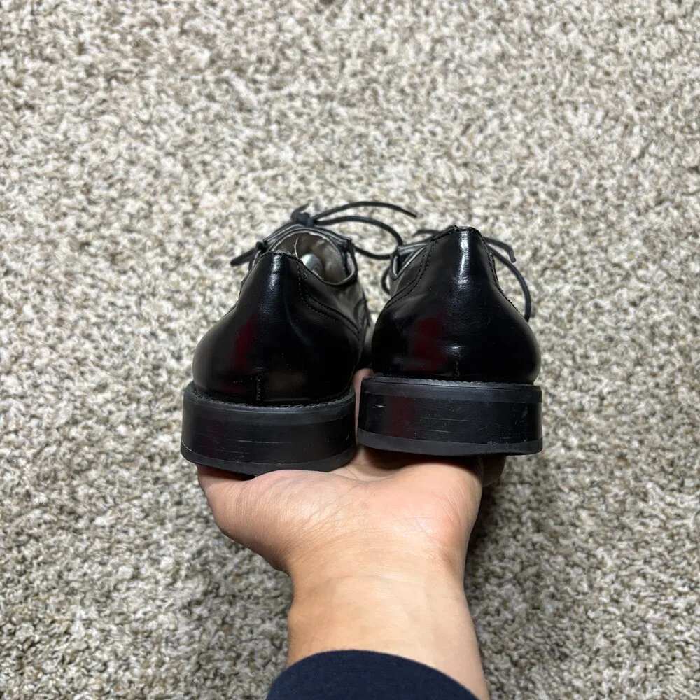 J Ferrar Black Oxford Dress Shoes JF Dane Mens Size 12M Luxury Lace Ups Shoes